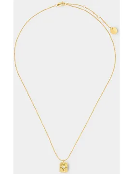 Collar de plata de ley con medalla y circonita central - Parfois - FashionsVida