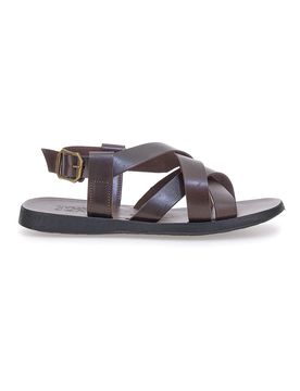 Sandali marroni con fasce incrociate 4415 43