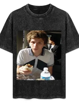 Michael Cera Eating Burrito T-Shirt Soft Touch Basic Cotton T-Shirt - Aliexpress - FashionsVida