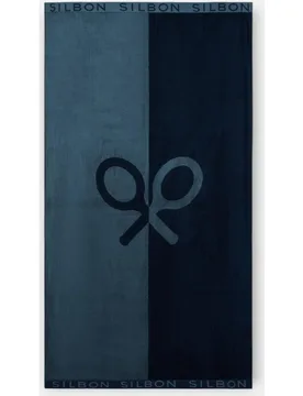 Toalla bicolor marino gris 190 X 90 - Silbon - FashionsVida