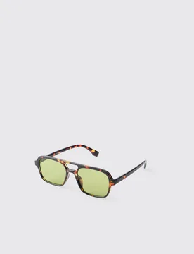 Herren Wayfarer Sonnenbrille Brown - boohooMAN - FashionsVida