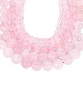 Strands/pack Natural Rose Quartz Loose Beads For Jewelry Making 4mm -12mm - Aliexpress - FashionsVida