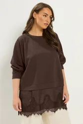 Lace 2-In-1 Jumper - Chocolate - Size: 12