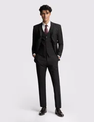 Mens Premium Black Panama Slim Suit Jacket Wool - Size 38 (Chest)
