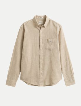 Gant Leinenhemd Regular-Fit Beige S