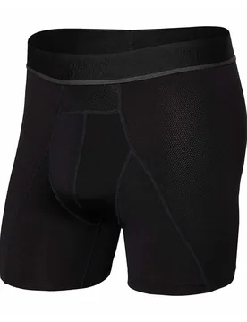 Light Compression Mesh Boxers Blackout L Men - Saxx Underwear - FashionsVida