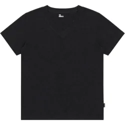 Camiseta de mujer de algodón con cuello en v