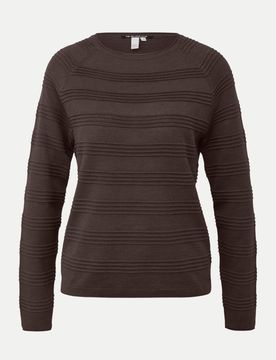 Strickpullover Strukturiert Braun L