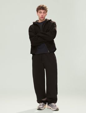 Pantalon Balloon Fit Interlock S Noir