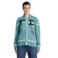 Cardigan Graphic Loose Ocean S
