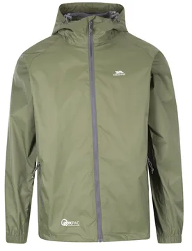 Adults Unisex Qikpac Packaway Waterproof Jacket (Moss) - Grey - Size X-Large - Trespass - FashionsVida