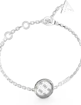 Pulsera de cadena 4g rising de acero plateada - Guess - FashionsVida