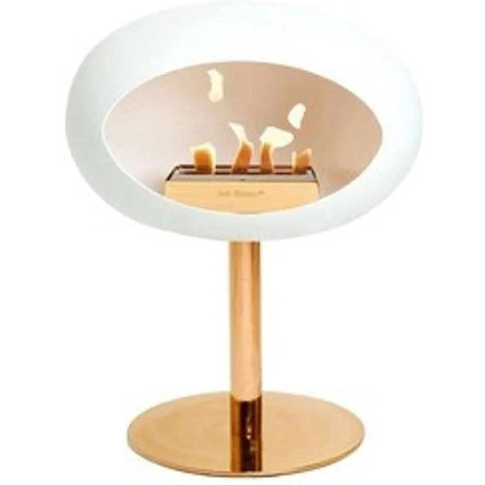 Biochimenea Bioetanol Ground Steel Low Cúpula Blanca - Poste - Plato - LE FEU - FashionsVida