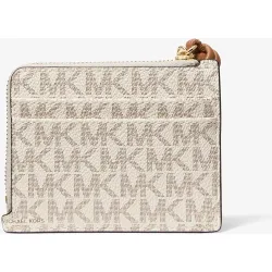 Tarjetero jet set pequeño con logotipo y tira de pulsera