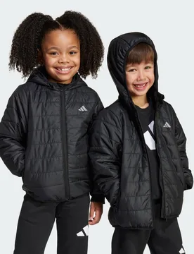Giacca Essentials Light Padded Bambini 4-5A Black / Reflective Silver - Adidas - FashionsVida