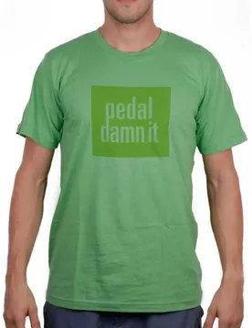 Maglietta A Maniche Corte Pedal Damn It Green - Niner - FashionsVida