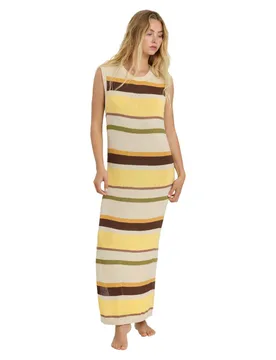 Those Days Striped Maxi Knitted Dress Beige female - Billabong - FashionsVida
