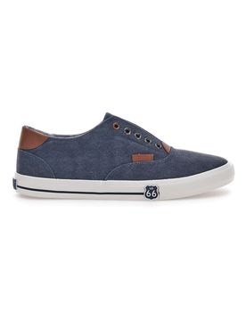 Sneakers in Tela Blu 91414 44