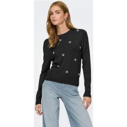 Jersey de mujer de manga larga y cuello redondo