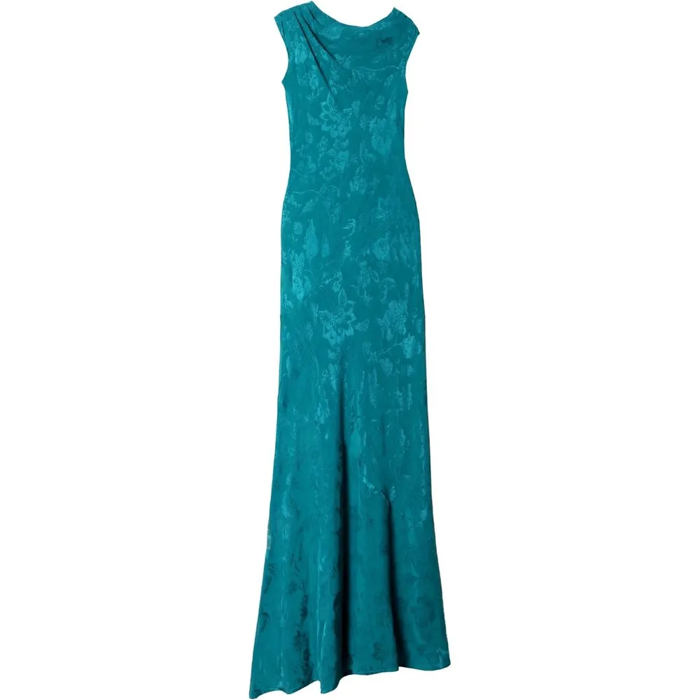 Vestido midi jacquard sin mangas - The-Are - FashionsVida