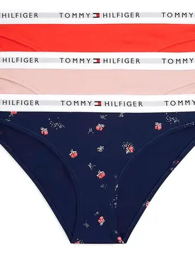 Slip Da Donna Uw0uw05529 3 Unità Mini Floral / Fire Red / Foggy Pink XS