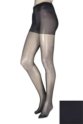 Pair Navy 10 Denier Run Resist Tights Ladies Small - - Blue - Size: Small
