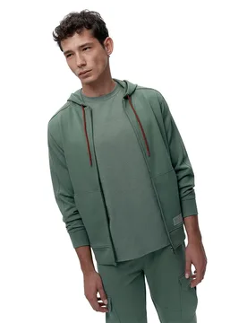 Sweat-shirt à Zip Biafra Asparagus XL - Born Living Yoga - FashionsVida