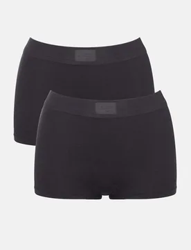Pack Double Comfort High Rise Shorts Black female - Sloggi - FashionsVida