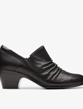 Womens Emily2 Cove Black Leather Shoes - Size Uk 5.5 - Clarks - FashionsVida