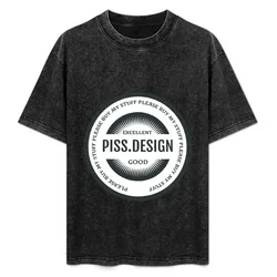 Piss.Design Circular Logo T-Shirt Breathable Mesh Panel T-Shirt