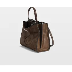 Zadig & Voltaire - Bolso mini de ante con efecto desgastado y cierre distintivo