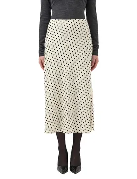 Gonna Midi A Vita Alta Pella Birch / Small Black Dots XL