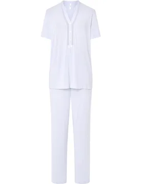 Pijama completo de mujer largo entredós - Lohe - FashionsVida