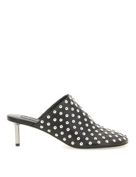 Sabot in pelle con borchie
