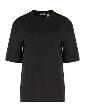 Logo Patch Cotton T-shirt for Women