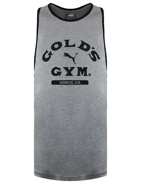X Golds Gym Mens Grey Vest Cotton - Size Small - Puma - FashionsVida