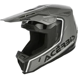 Casco moto Cross Enduro Whoops Grigio Nero taglia M