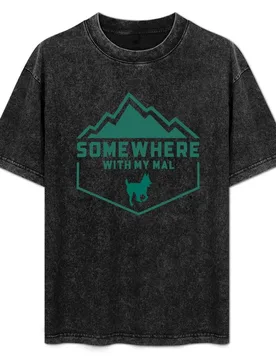Somewhere With My Mal - Adventurous Belgian Malinois T-Shirt Breathable Basic Cotton T-Shirt - Aliexpress - FashionsVida
