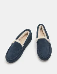 Kids' Moccasin Slippers (4 Small - 7 Large) Navy male