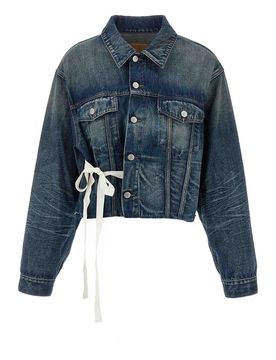 Giacca in denim a nastro