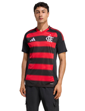 Cr Flamengo 25 Home Jersey Herren Trikots/Replikate - Schwarz - Größe XL - Poly Mesh Black XL