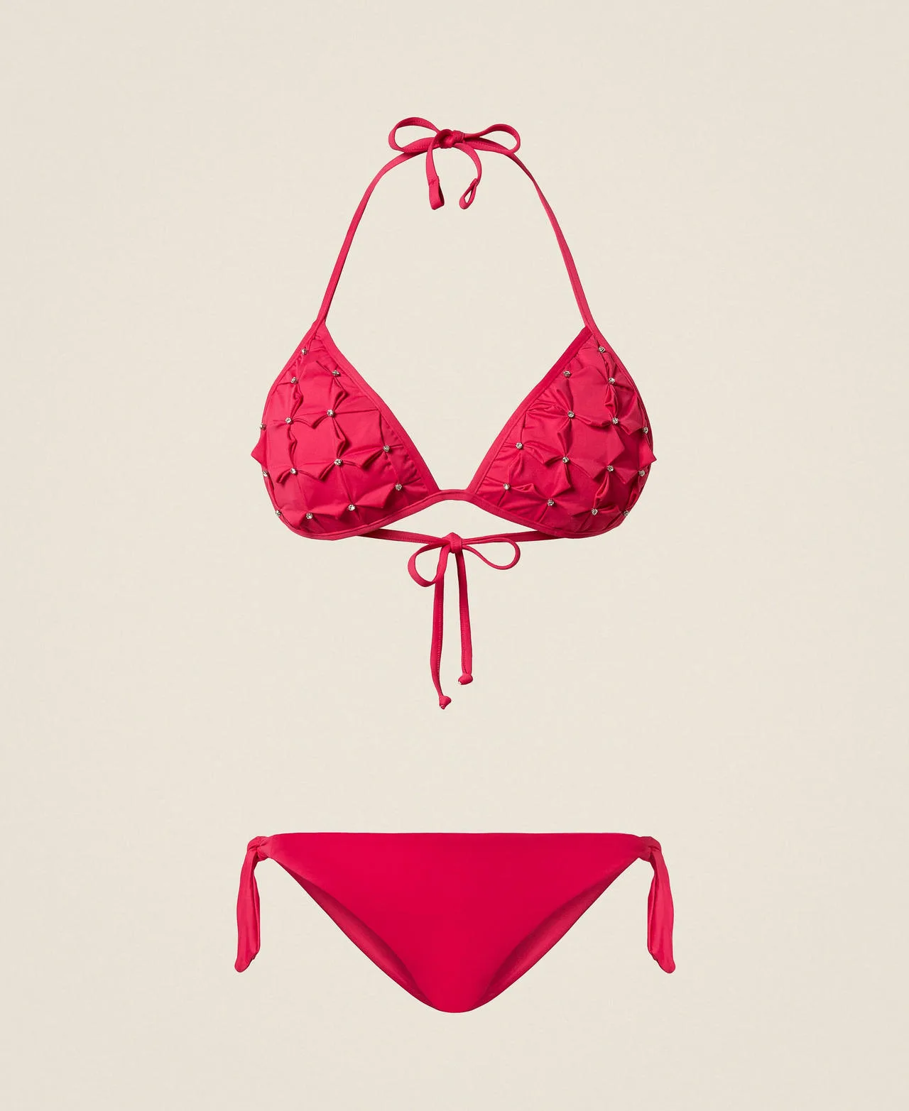 Haut de maillot de bain triangle avec broderie et tanga - TWINSET - FashionsVida
