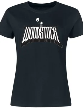 T-Shirt - Woodstock - Music - S bis 3XL - für Damen - Größe XXL - schwarz - EMP exklusives Merchandise! - Frauen - female - Peanuts - FashionsVida