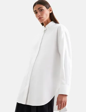 Oversized Bluse mit Kläppchenkragen Weiß 34 - Seidensticker - FashionsVida