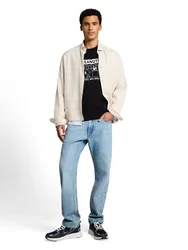 Relaxed peanuts print mix t-sh male