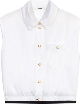 Camisa de mujer cropped sin mangas - Maje - FashionsVida