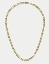 Stainless Curb Chain Necklace Gold male