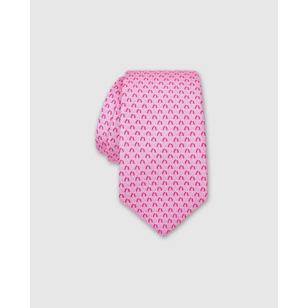 Corbata de seda con print geométrico - Olimpo - FashionsVida