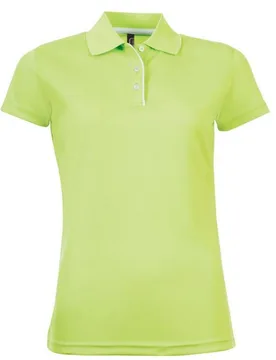 Womens/ladies Performer Short Sleeve Pique Polo Shirt (Apple Green) - Size X-Large - SOLS - FashionsVida