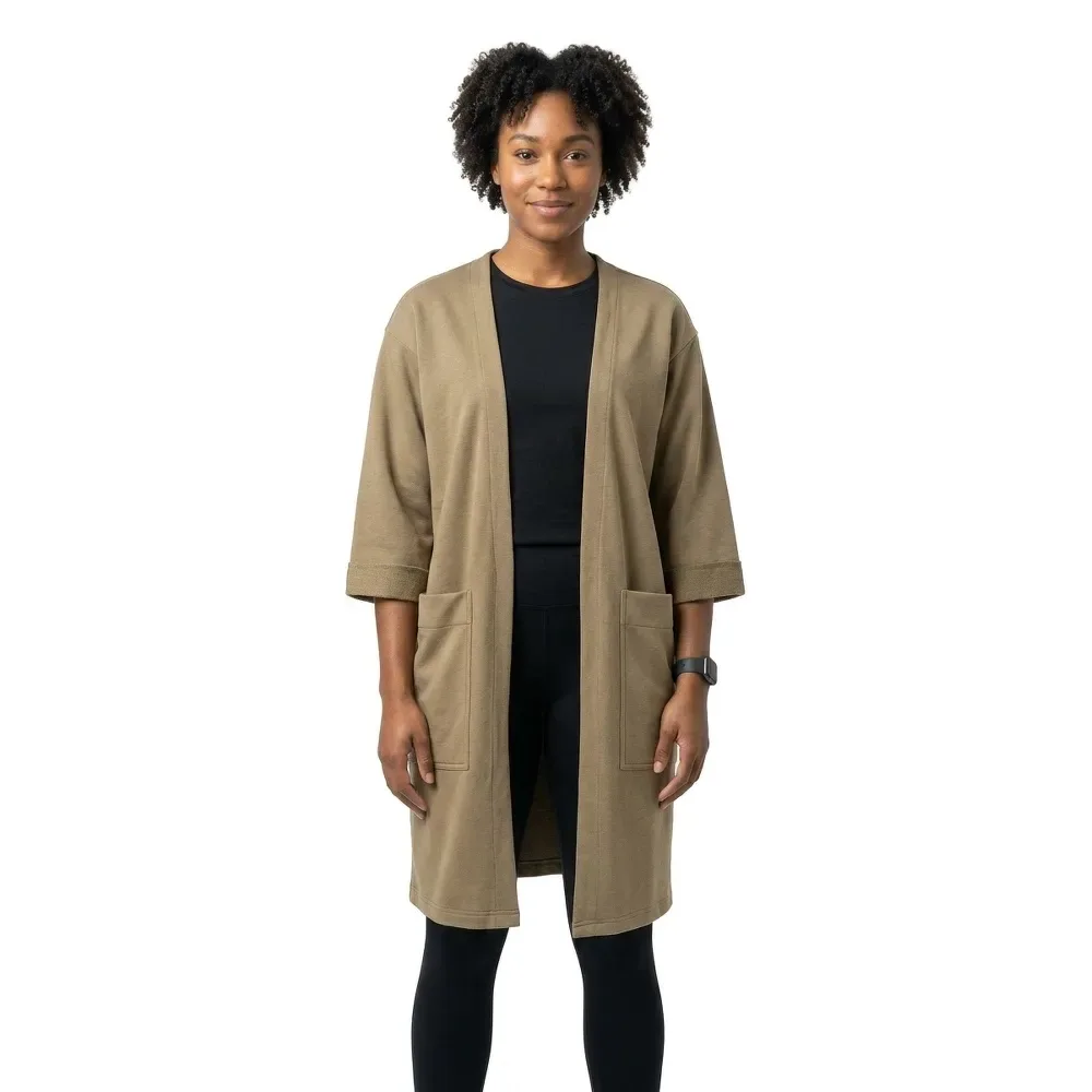 Cardigan Oversized Terry Khaki XS - Urban classics - FashionsVida
